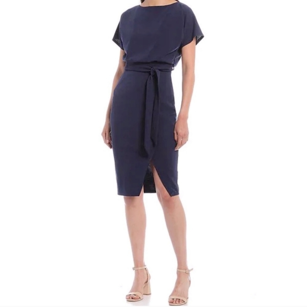 Kensie Navy Boatneck Dress NWT